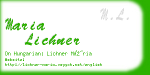 maria lichner business card